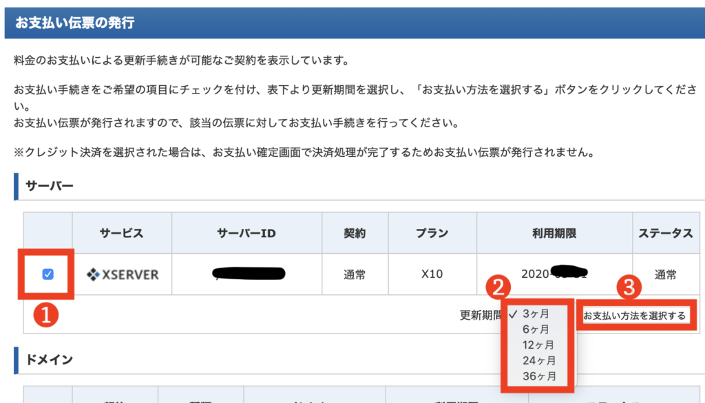 「お支払い伝票の発行」の実際の画面を示して操作方法を説明する