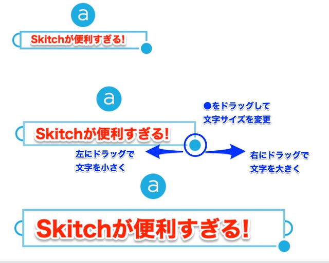 文字サイズを変更する方法